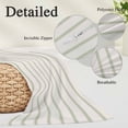 thumbnail image 3 of Sage Green Striped Body Pillow Covers, Rustic Green Stripe Modern Art Beige Soft Throw Pillow Cases with Invisible Zipper, Decorative Pillowcase Pillows Protectors for Sofa Bed Couchair 20"x54", 3 of 9