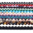 thumbnail image 5 of Cuentas de piedra sueltas espaciadoras de amazonita, turquesa, ágata, jaspes, granate y ojo de tigre redondo natural para hacer joyas, pulseras DIY, 5 of 5
