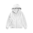 thumbnail image 3 of Lmnyox Kid's Fleece Jackets Winter Warm Solid Color Zip Up Coats Casual Hooded Jackets with Pockets, 3 of 6