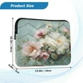 thumbnail image 3 of Quilted Laptop Sleeve for 13-16 Inch Laptops Protective Laptop Case Cover Lightweight Travel & Office Essentials Vintage Peonies and Daisies, 3 of 8