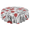 thumbnail image 5 of Round Tablecloth Spring Summer flower 60 x 60 Inch Table Cover Round for Party Dinner Picnic, 5 of 5