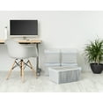 thumbnail image 3 of IRIS USA File Box File Organizer Plastic File Box w/ Hinged Latching Lid for Letter/Legal File, BPA-Free Plastic Storage Bin Tote Organizer, Stackable and Nestable, Clear 44 Qt. 5Pack, 3 of 6