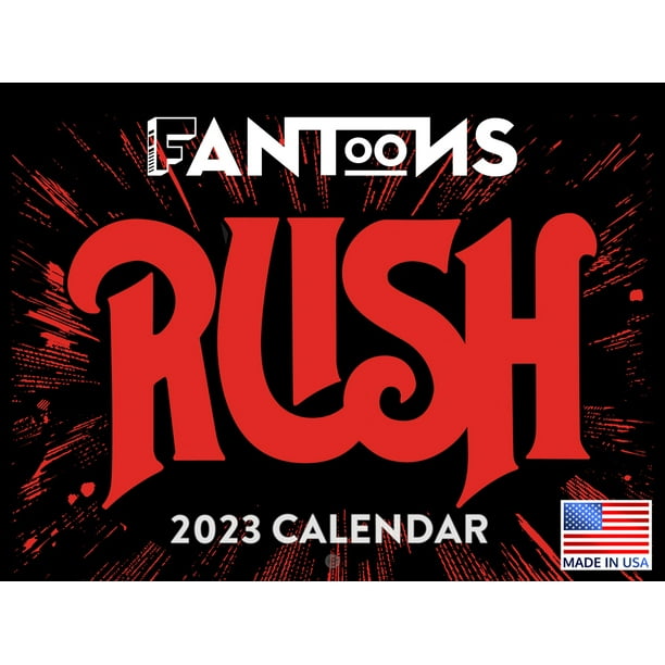 Rush 2023 Wall Calendar Music Band Rock Fan Art Large Monthly 18 Month