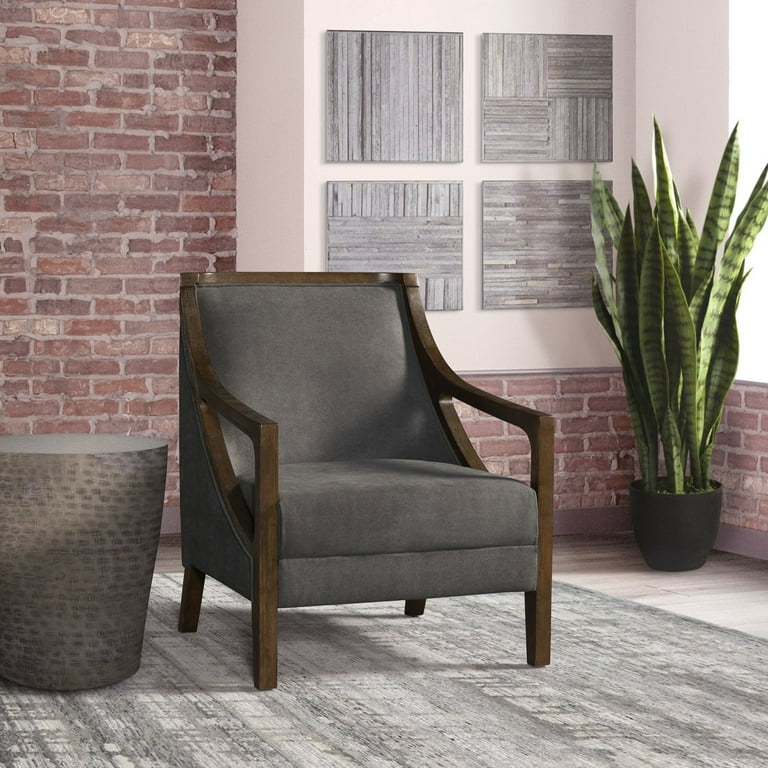 Brown and gray accent outlet chair