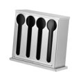 thumbnail image 6 of Spoon Storage Box Utensil Dispenser Container Stainless Steel Cutlery Organizer Table Cutlery Dispenser for Countertop Dining Room Kitchen 4 Compartment, 6 of 8