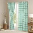 thumbnail image 3 of Homewish Vintage Rectangle Plaid Black Out Curtains, Stripes Ombre Curtains Pack of 2 (42x63 Each), Aqua Marine Abstract Artwork Bedroom Curtains, Curtains and Drapes Decor, 3 of 6