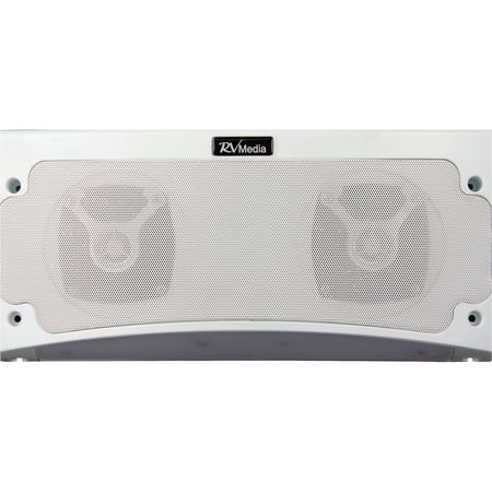 - King Controls RVM2000 RV Premium Media Bluetooth Weatherproof Speaker and Awning Light with App Control, White