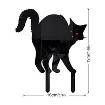 Halloween Acrylic Outdoor Courtyard Decoration Ground Insertion Garden Garden for Yard black2