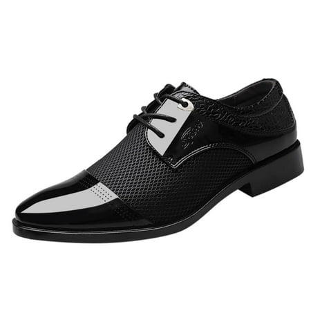 

nsendm Men Shoes Sz12 Dress Leathers Classical Style Leather Shoes Mens Formal Wedding Oxfords Casual Leather Shoes Shoes Black 11.5