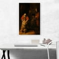 thumbnail image 2 of ARTCANVAS The Return of the Prodigal Son 1669 Canvas Art Print by Rembrandt van Rijn - Size: 26" x 18" (1.50" Deep), 2 of 9
