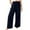 Navy, variant on AherBiu Wide Leg Pants for Women Drawstring Elastic High Waisted Summer Lightweight Business Casual Pants with Pockets
