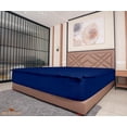 thumbnail image 2 of Zip-On Fitted Sheet Set - Designed for Mattresses with Up to 8" Inch Deep Pockets - Includes 1 Fitted Sheet Base and 2 Zip-On Sheets Twin XL Size - 600 TC - Royal Blue Color, 2 of 4
