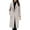 White, variant on Women's Solid Color Long Wool Blend Coat, Mid-Length Trench Coat, Casual Long Sleeve Outerwear for Women Black XL