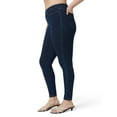 thumbnail image 4 of No nonsense Women's Classic Indigo Denim Legging, Dark Denim, Small, 4 of 5