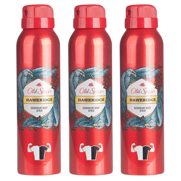 Old Spice Deodorant Body Spray, Hawkridge Scent, 5.07 Ounce (Pack of 3