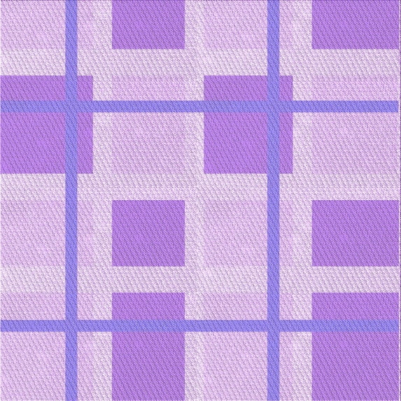 Ahgly Company Indoor Square Patterned Heliotrope Purple Area Rugs, 5' Square