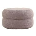 thumbnail image 1 of Vanity Stool, Lambswool Fabric, Ottoman, Padded Seat Foot Rest Stool, 1 of 7