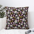 thumbnail image 4 of Pofeuu Daisies Flowers Print Double-sided plush pillowcase Square Throw Pillow Covers Pillows Cover for Living Room Bedroom Sofa Couch Cushion Cover（No pillow core）-22"x22", 4 of 7
