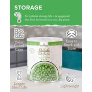 ReadyWise Freeze-Dried Peas Emergency Food, 17-Serving Can - Long Shelf Life