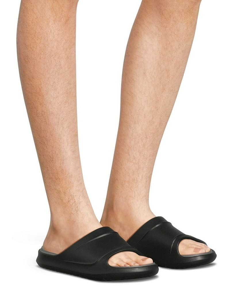?Men\'s Slide Sandals Orion Black Cushioned Comfort Adjustable Slip On Shoes Men main image 4