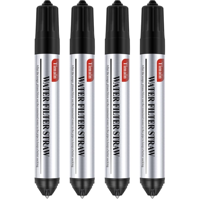 Filtro de agua Straw Timain Mini, paquete de 4 unidades para actividades al aire libre