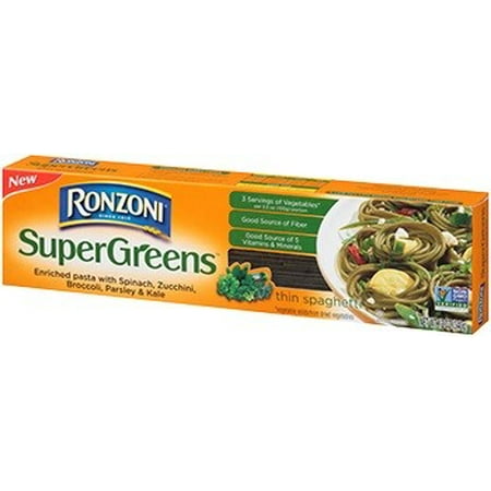 (4 Pack) Ronzoni Super Green Thin Spaghetti, 12