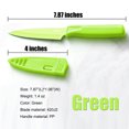 thumbnail image 6 of 2 Pack Paring Knife with Safety Sheath, Fruit Knife with 4 inch Stainless Steel Blade, Nonstick Silicone Coated Knife for Kitchen, Fruits, and Vegetables (Green & Green), 6 of 6