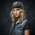 thumbnail image 3 of Gothic Beret with Lace-Up Closure for Versatile Fashion Accessory in All Seasons Headwear for Roles and Everyday Style, 3 of 3