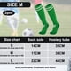 thumbnail image 2 of Paquete de 2 calcetines de fútbol, softbol y béisbol para jóvenes, niños y adultos, calcetines multideportivos (verdes), 2 of 5