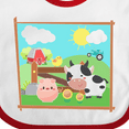 thumbnail image 4 of Inktastic Farm Animals with Cow, Chick and Pig Boys or Girls Baby Bib, 4 of 4