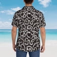 thumbnail image 6 of Balery Hand Drawn Snake Print Men's Hawaiian Shirts Short Sleeve Beach Shirt Relaxed Fit Vacation Button Down Shirts-Medium, 6 of 9