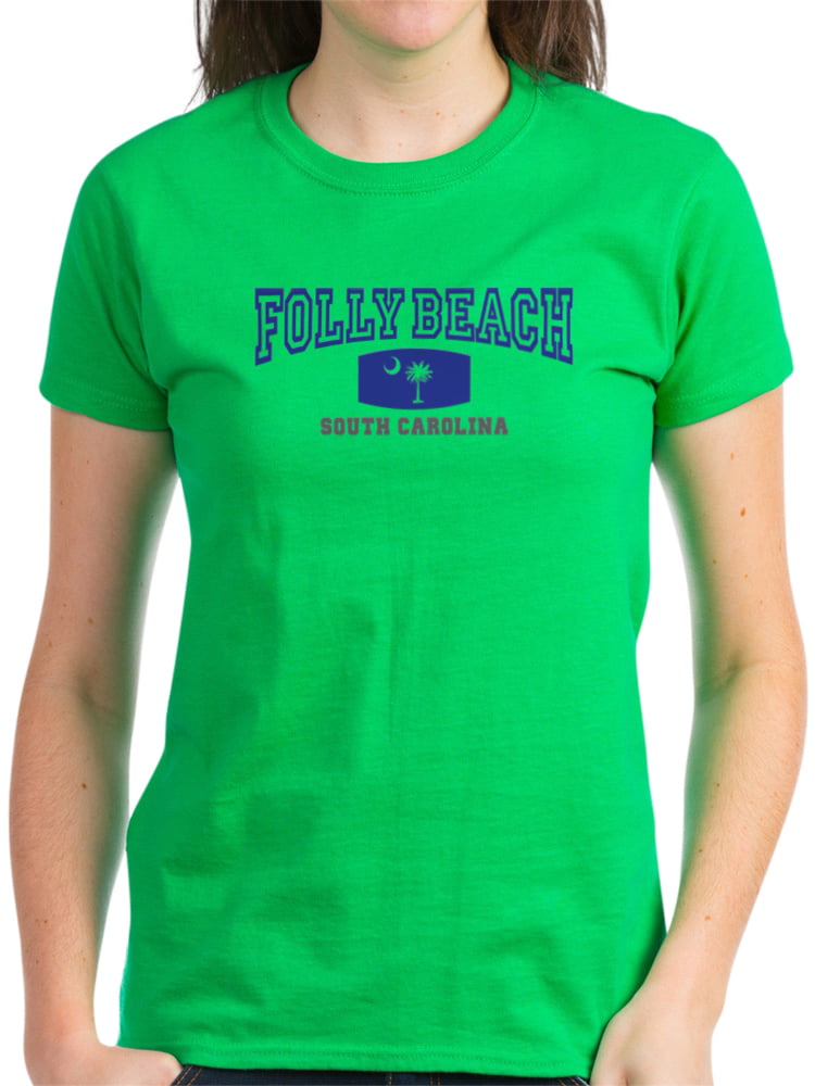 blok dal En nat CafePress - Folly Beach South Carolina, SC, Palmetto State Fla - Women's  Dark T-Shirt - Walmart.com
