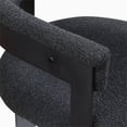 thumbnail image 3 of Pemberly Row Contemporary Black Boucle Fabric Dining Chair (Set of 2), 3 of 8