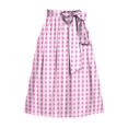 thumbnail image 4 of TTUHYWXI Womens A Line Midi Skirt Pleated Striped Color Block Elastic Waist Tiered Summer Casual Trendy Dressy Long Skirts (Pink, XXL), 4 of 4