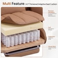 thumbnail image 4 of Ultifit Big and Tall Office Chair PU Leather, Executive Chair with Footrest, High Back Desk Chair with Lumbar Support, Ergonomic Computer Chair, Brown, 4 of 9