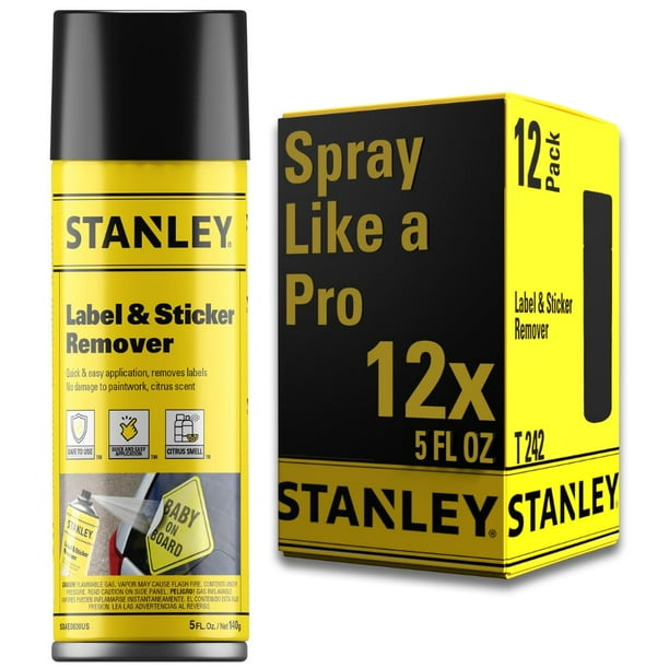 Removedor de adhesivo STANLEY para etiquetas y pegatinas, 150 ml, paquete de 12