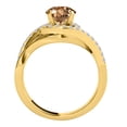 thumbnail image 3 of Aonejewelry 1.15 Ct. Created Morganite and Diamond Engagement Ring Crafted In 14k Solid Yellow Gold, 3 of 4