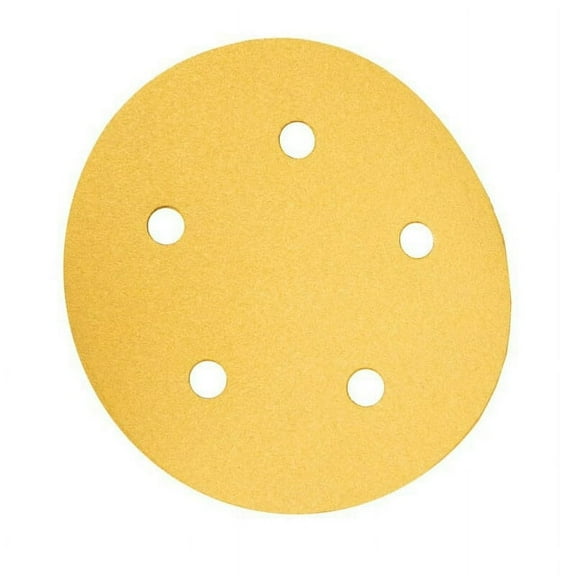 100 Pack 5 in W x 5 in L 120 Grit 5-Hole Hook and Loop Sanding Disc