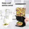 thumbnail image 3 of Cereal Dispenser Countertop Large Storage for Pantry Dry Food Rice Candy Snack Nuts Granola Black 3 Pack, 3 of 7