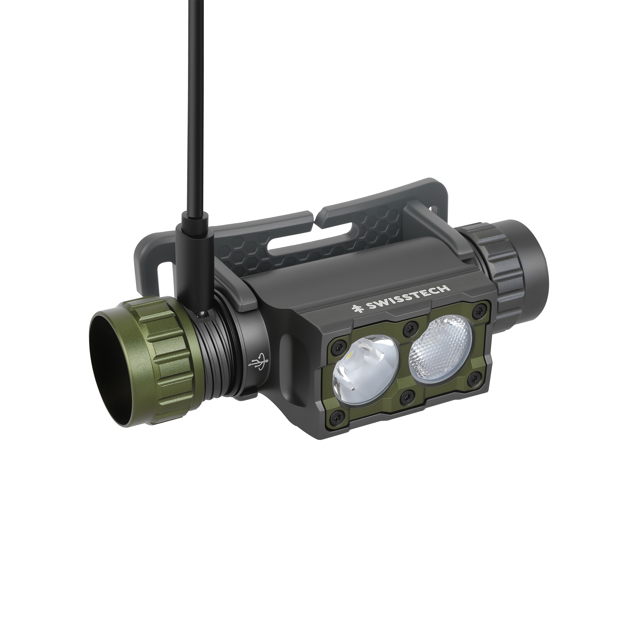 Swiss Tech STARKE 30, 3000 Lumen Rechargeable LED Headlamp with Magnetic Base