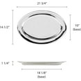 thumbnail image 6 of TrueCraftware- Oval 22” Platter Stainless Steel - Heavy Duty Metal Serving Tray Serving Platters for Appetizer Snack Fruit Cake Server Party Food Display Tray Serving Dishes for Entertaining, 6 of 6