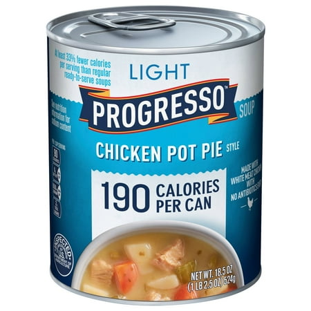 Pack of 2 Progresso Light Chicken Pot Pie Style Soup, 18.5 oz (Package May Vary)