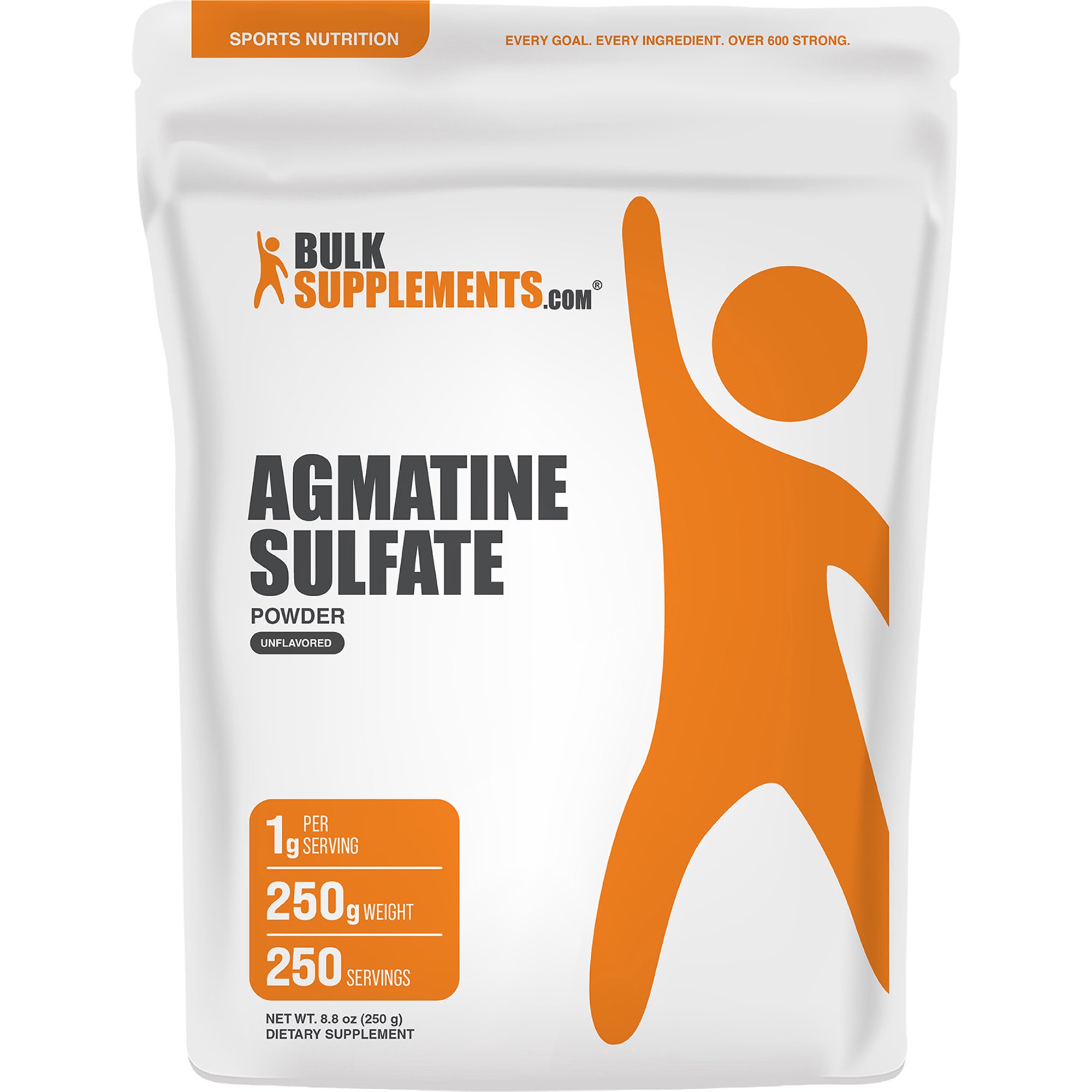 BulkSupplements Agmatine Sulfate Powder- Gluten-Free, 250 Grams Grams (8.8 oz)
