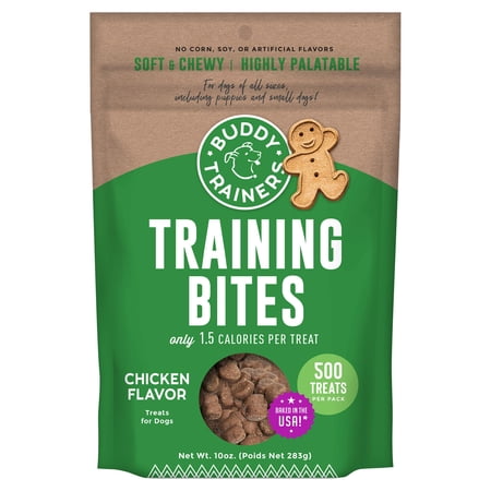 Buddy Biscuits Trainers 10 AIF4 oz. Pouch of Training Bites Soft & Chewy Dog Treats Made with Chicken Flavor
