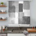 thumbnail image 5 of Gray Geometric Sheer Curtains 45 Inches Long, Watercolor Ombre Modern Abstract Art Light Filering Curtains, Breathable Simi Curtain Privacy Drapes for Kitchen Bathroom Small Window Treatment, 5 of 9