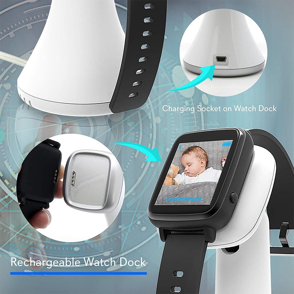 Finde sig i Begå underslæb Logisk SereneLife SLBCAM550 - Smart Baby Monitor with Wearable Video Smart Watch -  Wireless Video Camera Streaming Baby & Child Monitoring System - Walmart.com