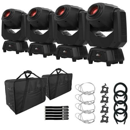 Chauvet DJ Intimidator Spot 60 ILS Compact 70W Moving Head Light 4-Pack with Bags Package