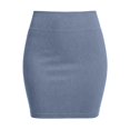 thumbnail image 2 of Only Moment Women's Casual Elastic Waist Lounge Shorts Nylon,Spandex High Waisted Work Travel Pants with Pockets Stretchy Business Casual Slacks Yoga Shorts Grey,L, 2 of 4