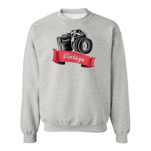Retro Camera Vintage Sweatshirt Men -Image by Shutterstock, Male Large