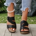 thumbnail image 7 of Bkhluea Women Perforated Floral Accent Block Heel Slide Sandals Comfortable Footwear For Casual Outdoor Daily Activities, 7 of 7